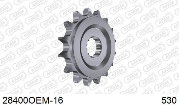 Afam Front Sprocket 530 with rubber