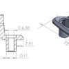 ADAPTER RIGHT SIDE FOR FAIRING DAYTONA 675