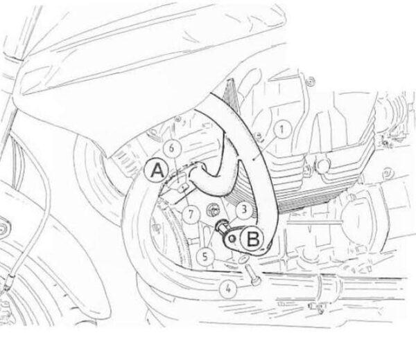 Motor protection guard   Moto Guzzi 1200 Sport 2007-