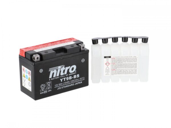 NITRO NT9B-BS AGM open with acid pack