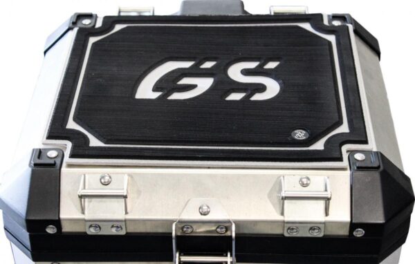 PANNIER LID GUARDS, BMW R 1200/1250 GS, (2014 - CURRENT) TAIL / BACK 32 ltr, BLACK on GRAY