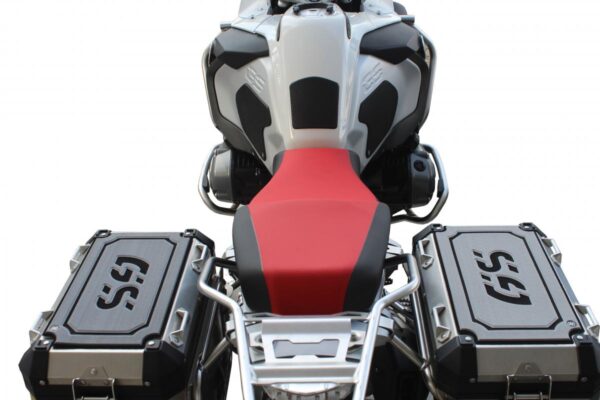 PANNIER LID GUARDS, BMW R 1200/1250 GS (2014 - CURRENT), COMBO KIT, RIGHT, LEFT & TAIL, GRAY on BLACK