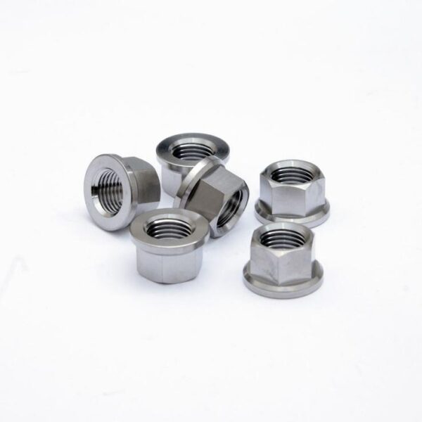 Titanium Sprocket Nut - Titanium - M10X1.25 - 6 pack