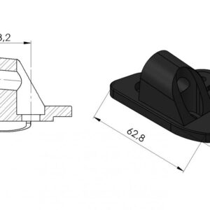 SUPPORT RETROVISEUR RIGHT YAMAHA YZF-R1 15- C/BLA