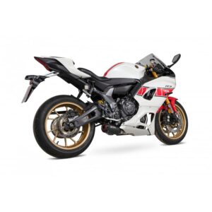 Yamaha YZF R7 2021-2023 Red Power Full System Black Ceramic Coated Sleeve