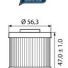 ISON 151 ELEMENT OIL FILTER