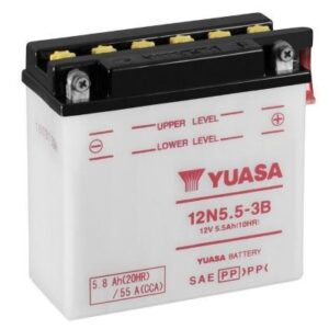Yuasa 12N5.5-3B exl. batterisyra 12V 5,5Ah