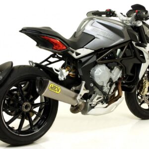 MV AGUSTA F3 675/800 TITANIUM TROPHY SIOENCER WITH CARBON END CAP FOR ARROW MID PIPE