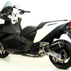 GILERA GP800 09 / APRILIA SRV850 12 HOM. ALUMINIUM DARK RACE-TECH SILENCER WITH CARBON END CAP