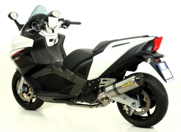 GILERA GP800 09 / APRILIA SRV850 12 HOM. TITANIUM RACE-TECH SILENCER WITH CARBON END CAP FOR ARROW COLLECTORS