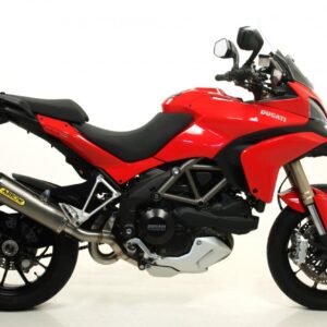 DUCATI MULTISTRADA 1200 10-11HOMOLOGATED TITANIUM WORKS SILENCER WITH CARBON END-CAP FOR ARROW COLLECTORS