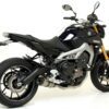 YAMAHA MT 09 13 HOMOLOGATED TITANIUMTHUNDER SILENCER WITH CARBON END CAP FOR ARROW COLLECTORS