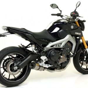 YAMAHA MT 09 13 HOMOLOGATED TITANIUMTHUNDER SILENCER WITH CARBON END CAP FOR ARROW COLLECTORS