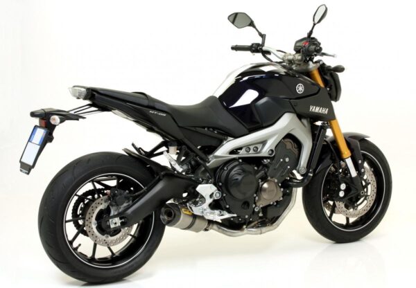 YAMAHA MT 09 13 HOMOLOGATED TITANIUMTHUNDER SILENCER WITH CARBON END CAP FOR ARROW COLLECTORS
