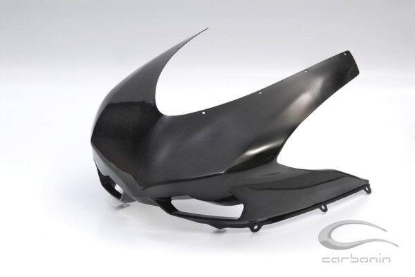 Ducati 848 / 1098 / 1198 2007 - 2011 upper race fairing with adapter (2 pcs, 6 Dzus) Avio Fiber