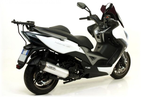 KYMCO XCITING 400i 12/16 HOM. ALUMINIUM RACE-TECH SILENCER WITH CARBON END CAP FOR ARROW COLLECTOR