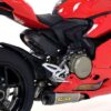DUCATI 1299 PANIGALE 15 HOMOLOGATEDTITANIUM WORKS LH+RH SILENCERS WITHCARBON END CAP FOR ORIGINAL COLLECTORS