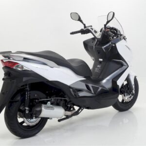 KYMCO DOWNTOWN 125 09/16 - KAWASAKI J300 16 URBAN ALUMINIUM EXHAUST WITH BLACK STEEL END CAP FOR ARROW COLLECTOR