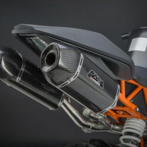 RC390 15 Race RS-9 Stainless Slip-On Exhaust, w/ Carbon Fiber Mufflers