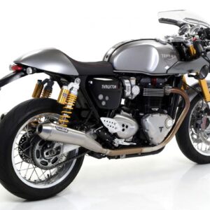 TRIUMPH THRUXTON/SPEED TWIN 1200/1200RHOMOLO. NICHROM PRO-RACE RH+LHSILENCERS FOR ORIGINAL COLLECTORS