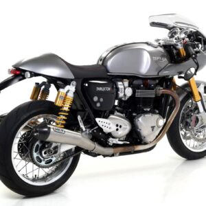 TRIUMPH THRUXTON/SPEED TWIN 1200/1200RHOMOLO.NICHROM PRO-RACE RH+LH SIL. WITH CARBON END CAP FOR ORIGIN.COLLECTOR