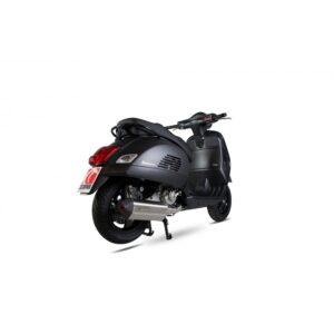 Vespa GTS 125, 2009-17 / GTS250, 2005-13 / GTS300, 2008-18 / GTV250, 2006-13 / GTV300, 2010-18 2005-2017 Serket Parallel Full System Brushed Stainless Steel Sleeve