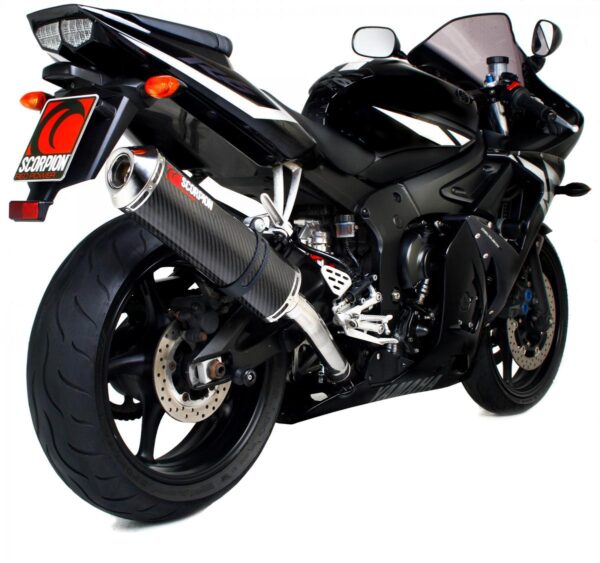 Yamaha YZF-R6 2003-2005 Factory Oval Slip-on Carbon Fibre Sleeve
