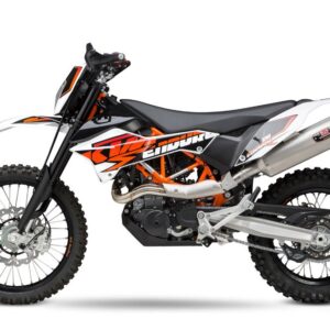 HUSQ 701/KTM 690 R Race R-77 Stainless Slip-On Exhaust, w/ Stainless Muffler