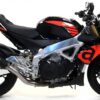 APRILIA TUONO V4 1100 RR 17 HOMOLOGATED GP2 NICHROM DARK SILENCER+STAINLESSSTEEL LINK PIPE FOR ORIGINAL COLLECTORS