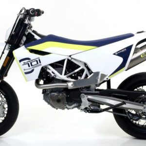 HUSQVARNA 701 ENDURO SUPERMOTO 17 HOMOLOGATED TITANIUM RACE TECH SILENCERWITH CARBON END CAP FOR ARROW LINK PIPES