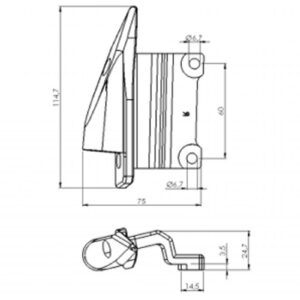 LEFT ADAPTER BACK MIRROR HI-TECH I,II,III,GT,F1