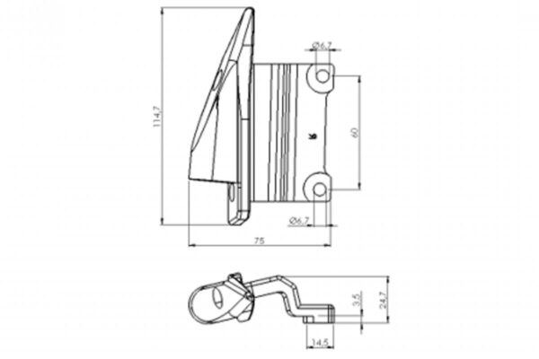 LEFT ADAPTER BACK MIRROR HI-TECH I,II,III,GT,F1