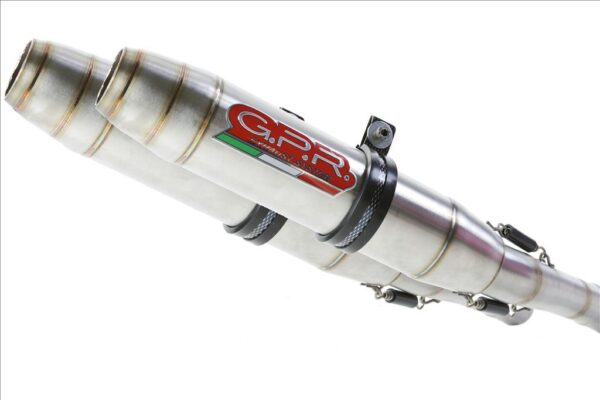 GPR Exhaust System Buell Xb 12 2003/07 reverse line Pair Homologated slip-on exhaust Deeptone Inox