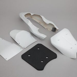 Seat fairing set Fiber glass 4pcs, Include Seat bottom rubber, Require Seat bracket set & ECU plate