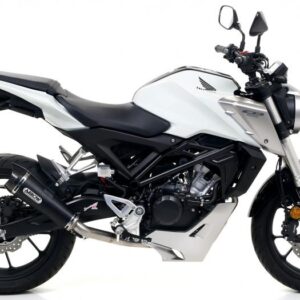 HONDA CB 125R HOMOLOGATED NICHROM DARKDARK SILENCER WITH CARBON END CAP FORARROW COLLECTOR