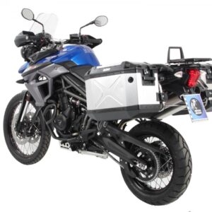 Xplorer Side Case Set + Cutout-Carrier Stainless Steel Triumph Tiger 800 XR/XRX/XRT (2015-2017) 610219-00-00/610220-00-00 Aluminum Color