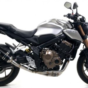 HONDA CB 650R 19-CBR 650R 19 HOMOL.THU NDER DARK ALUMINUM SIL. WITH CARBON ENDCAP FOR ARROW COLLECTORS