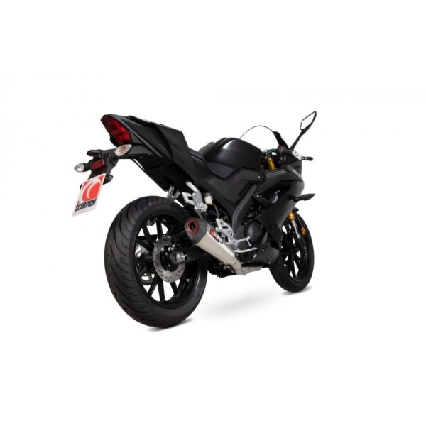Yamaha YZF-R125 2019-2020 Serket Taper Full System Brushed Stainless Steel Sleeve