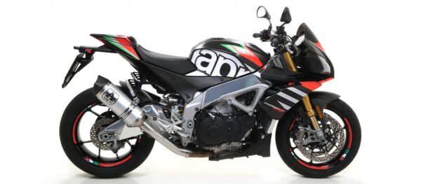 APRILIA RSV4 1100 FACTORY 19 HOMOLOG.ALUMINIUM EXHAUST WITH CARBON ENDCAP FOR ARROW LINKPIPE AND ORIGINAL COLLECTORS
