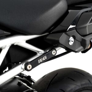 Rear Footrest Plates (pair, black), Kawasaki ZX-25R 20- / Suzuki GSX-S1000 GT 22- / GSX-S1000 GX 24-