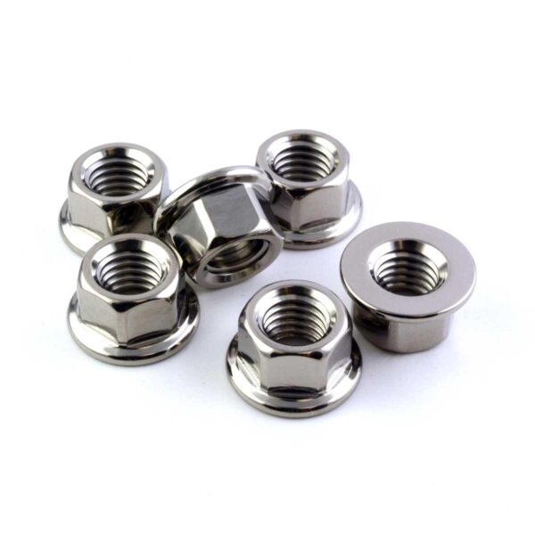 Titanium Sprocket Nut - PVD Black - M8 - 5 pack