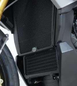 Radiator & Oil Cooler Guard, BLACK - Aprilia Caponord 1200 (NOT confirmed for Rally model)
