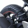 Exhaust Hanger & left hand footrest blanking plate (kit), BLACK, Yamaha YZF-R25 14- / YZF-R3 15-