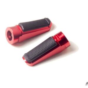 FOOTPEGS RACING+RUBBER RIG/LEFT C/RED
