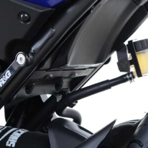 Rear Footrest Plates (pair, BLACK), Yamaha Tracer 700 16-20 / Tracer 7 (GT) 21-