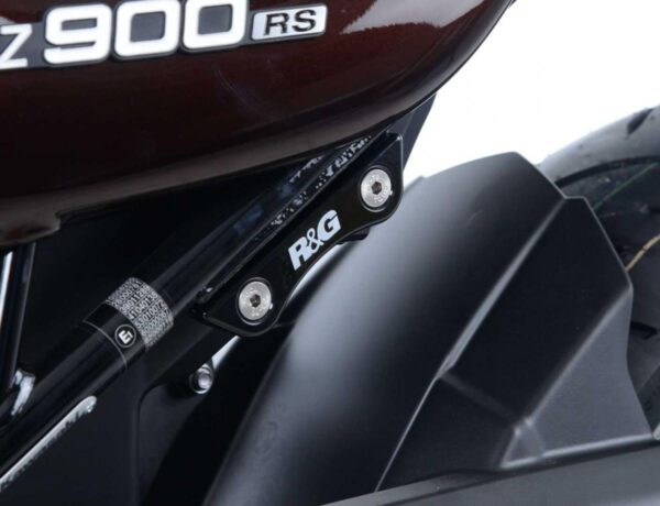 Rear Footrest Plates (pair, SILVER), Kawasaki Z900 / Z900RS