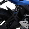 Exhaust Hanger, BLACK with blue logo, Suzuki GSX-R125 / GSX-S125